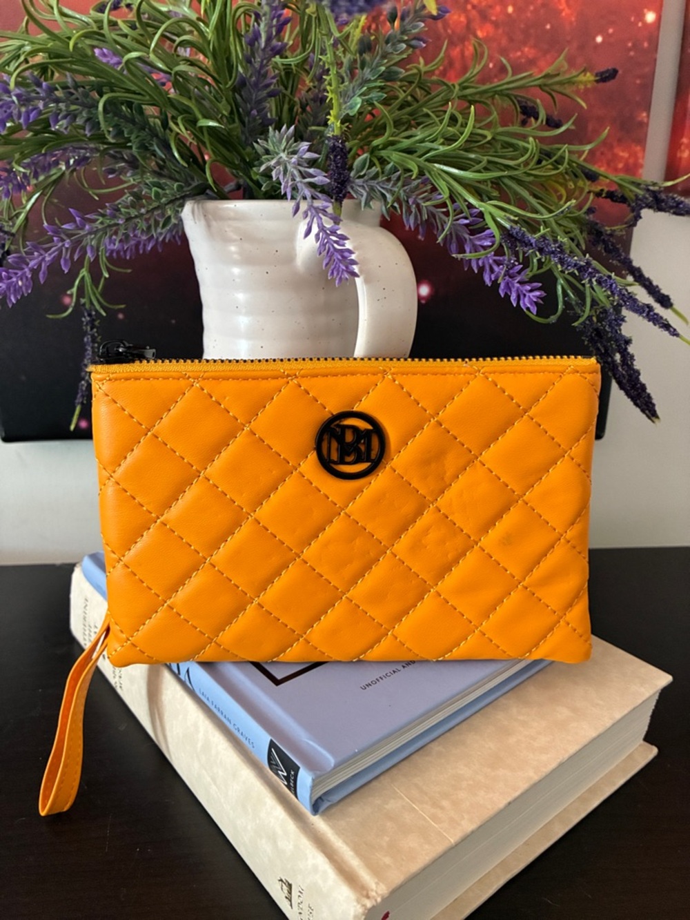 Badgley Mischka Quilted Wristlet